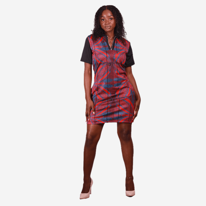 Pink Scorch Sotho African Golfer Dress Tribe Afrique