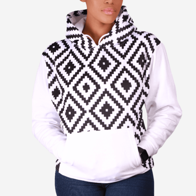 White Xhosa Puzzle African Hoodie Tribe Afrique