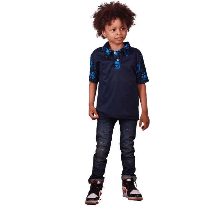 Kids Shweshwe African Heritage Shirt by Tribe Afrique Tribe Afrique