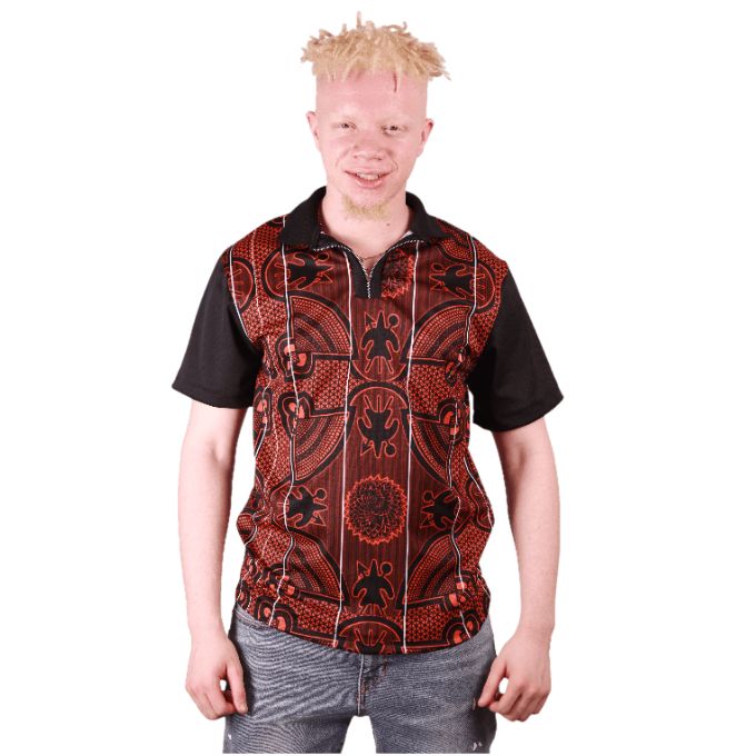 Orange Sotho African Golf Shirt Tribe Afrique