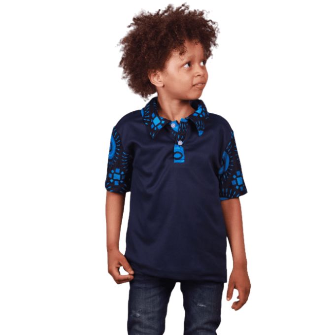 Kids Shweshwe African Heritage Shirt by Tribe Afrique Tribe Afrique