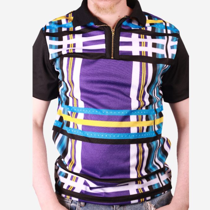 Purple Venda African Golf Shirt Tribe Afrique