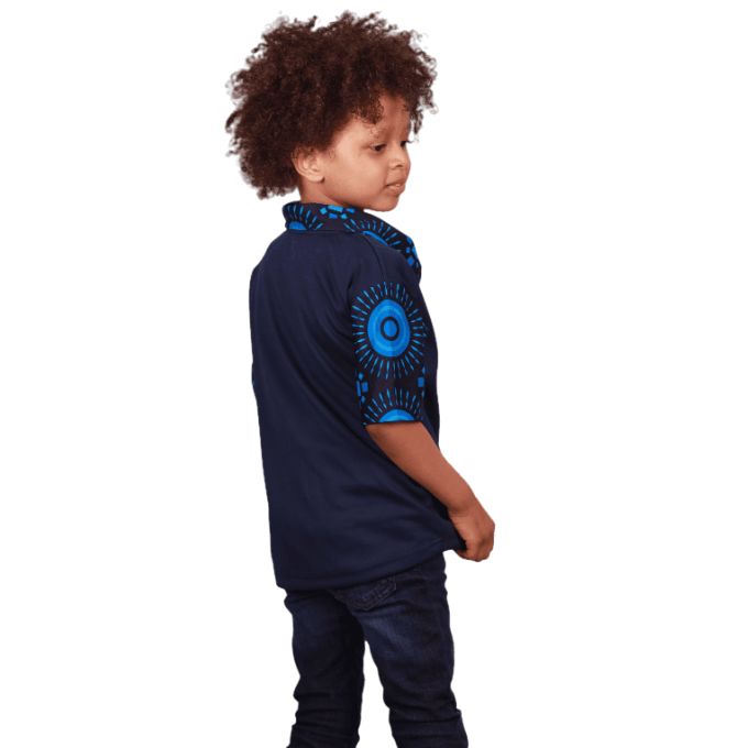 Kids Shweshwe African Heritage Shirt by Tribe Afrique Tribe Afrique