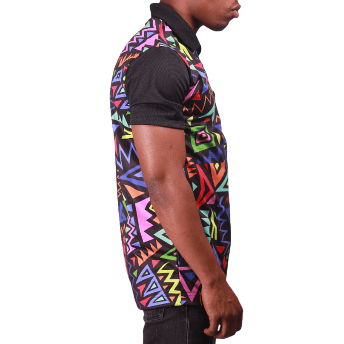 Gao African Heritage Golf Shirt by Tribe Afrique Tribe Afrique