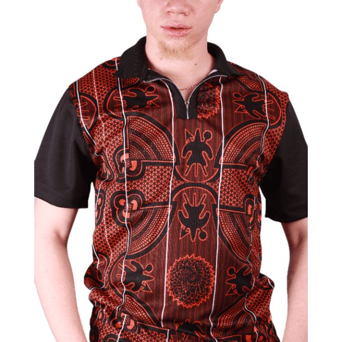 Orange Sotho African Golf Shirt Tribe Afrique