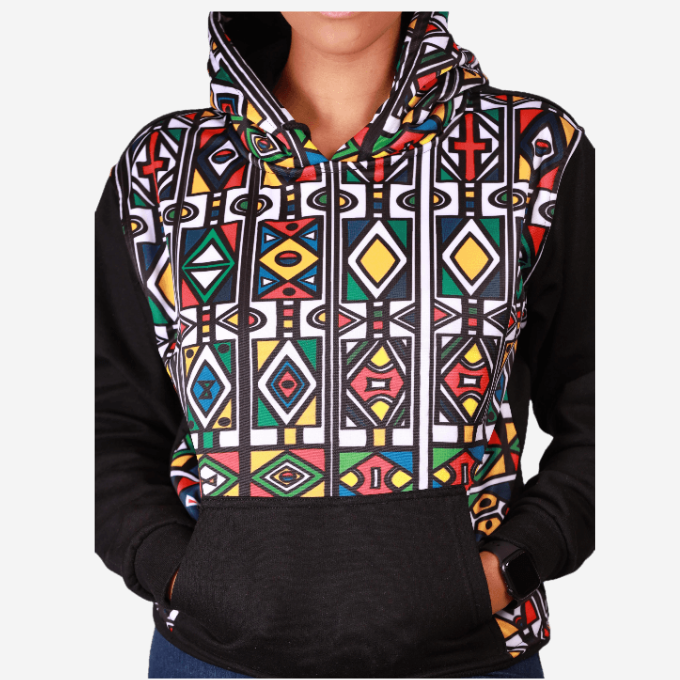 Black Ndebele Reloaded Hoodie Tribe Afrique