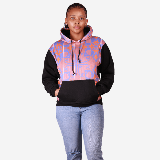 Full Sotho Fluorish African Hoodie Tribe Afrique