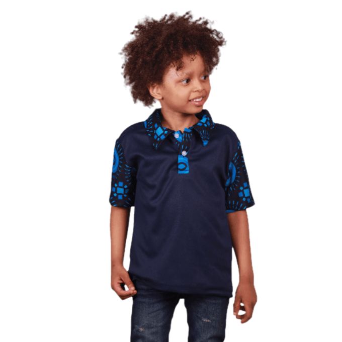 Kids Shweshwe African Heritage Shirt by Tribe Afrique Tribe Afrique