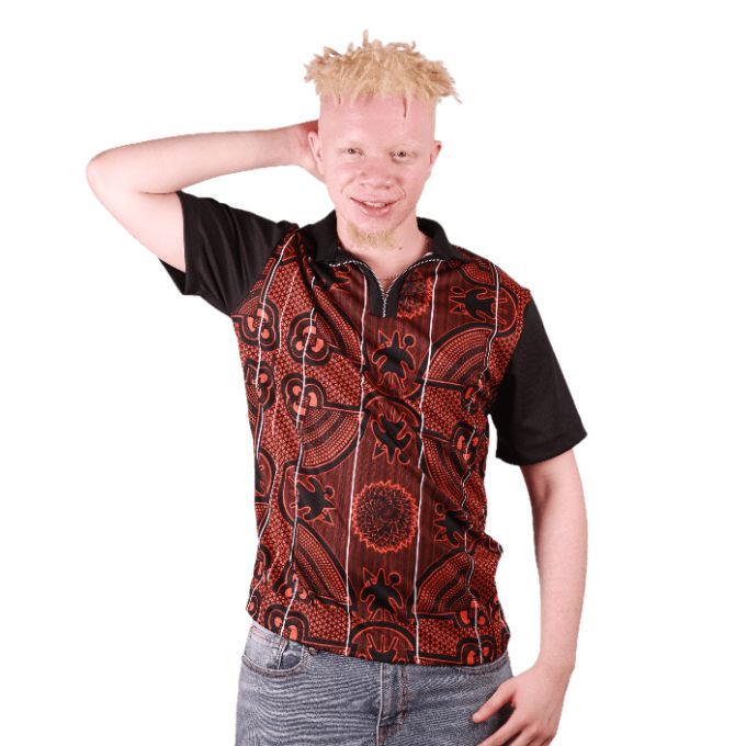 Orange Sotho African Golf Shirt Tribe Afrique