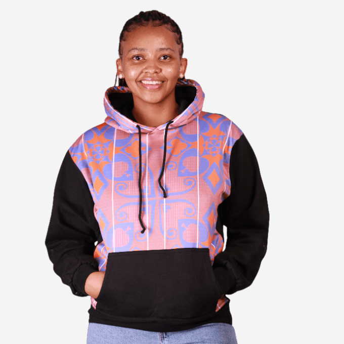 Full Sotho Fluorish African Hoodie Tribe Afrique