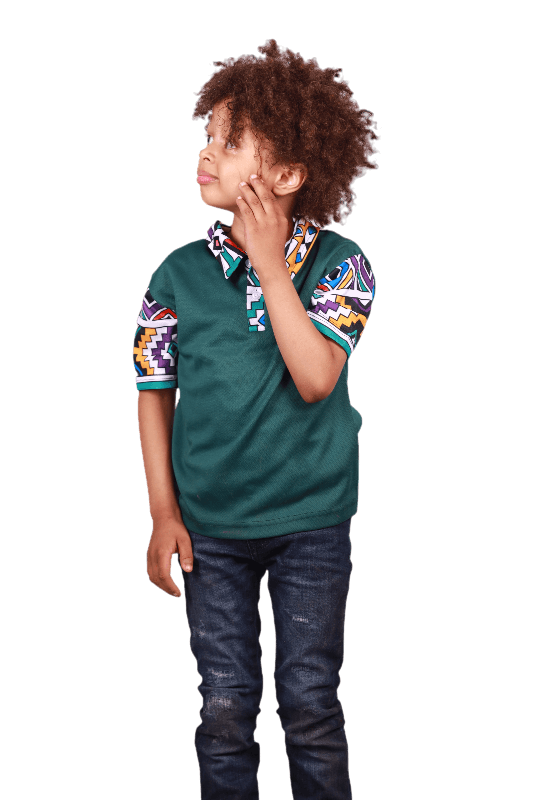 Kids New Ndebele Heritage Shirt by Tribe Afrique Tribe Afrique