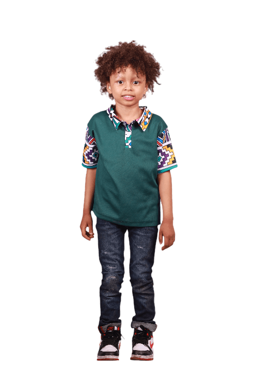 Kids New Ndebele Heritage Shirt by Tribe Afrique Tribe Afrique