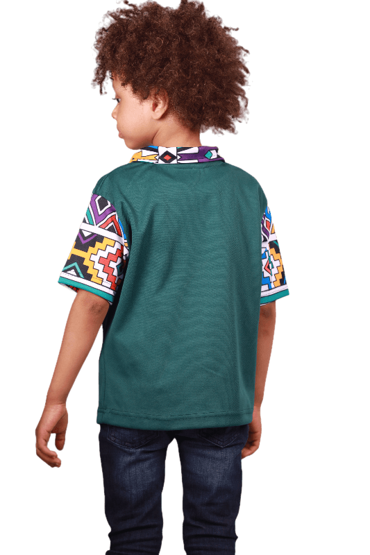 Kids New Ndebele Heritage Shirt by Tribe Afrique Tribe Afrique