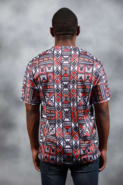 Red Khoisan  African Summer Shirt by Tribe Afrique