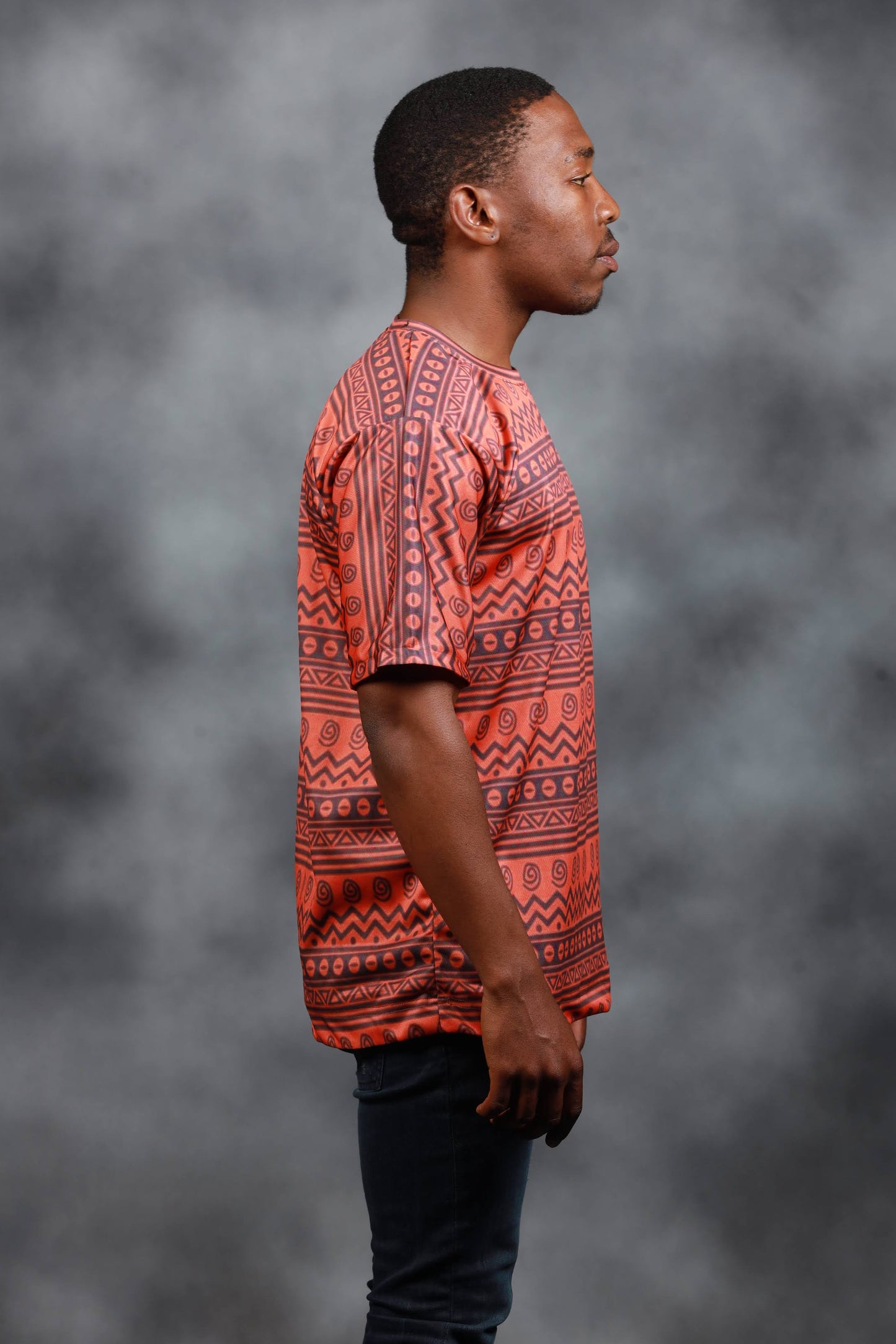 Orange Khoisan African Summer Shirt by Tribe Afrique