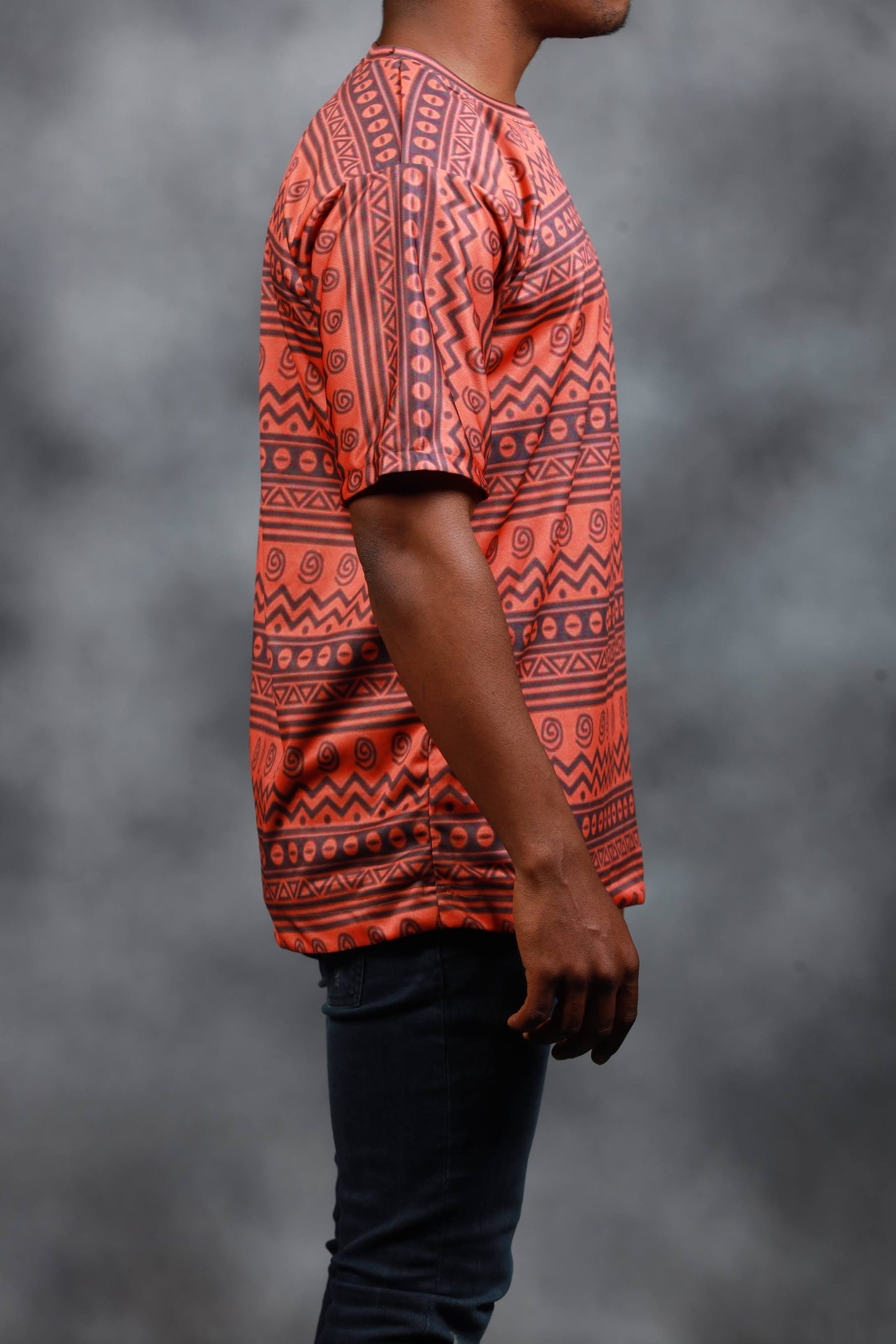 Orange Khoisan African Summer Shirt by Tribe Afrique