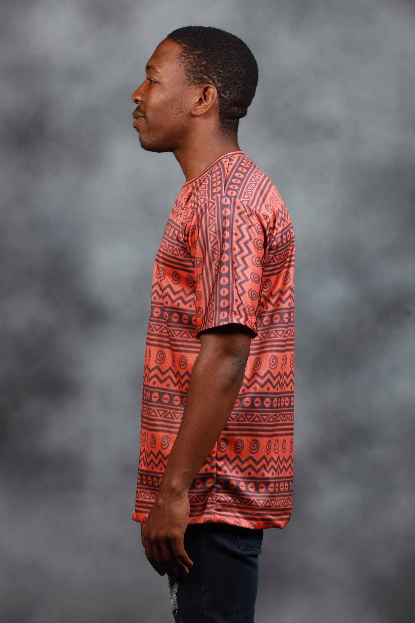 Orange Khoisan African Summer Shirt by Tribe Afrique