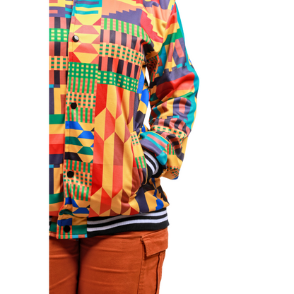 Kente African Bomber Jacket by Tribe Afrique