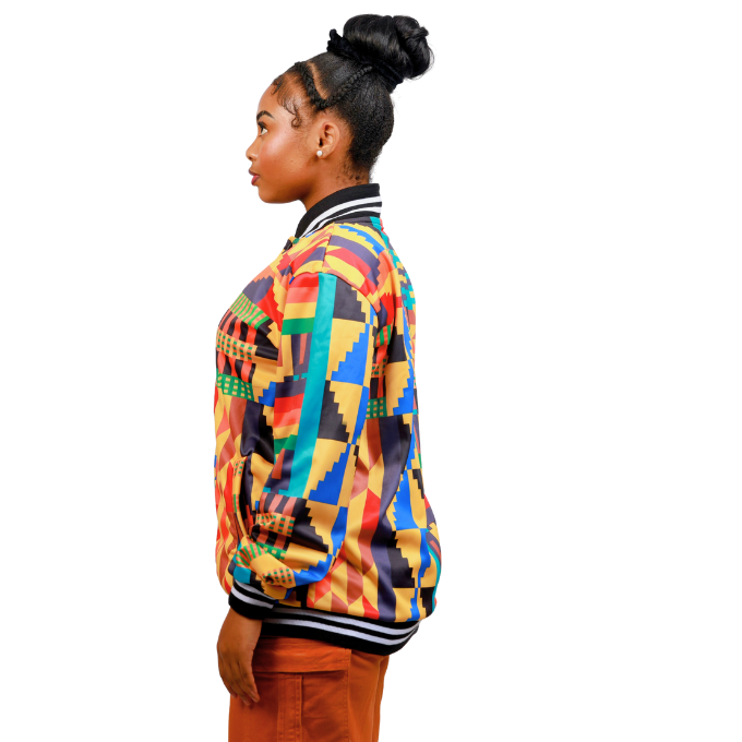 Kente African Bomber Jacket by Tribe Afrique