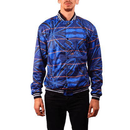 Blue Sotho African Bomber Jacket by Tribe Afrique
