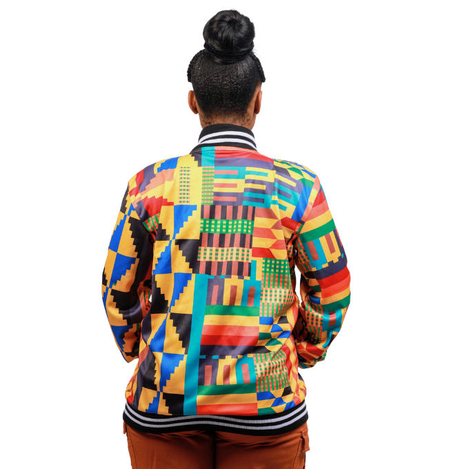 I-Kente African Bomber Jacket ka-Tribe Afrique