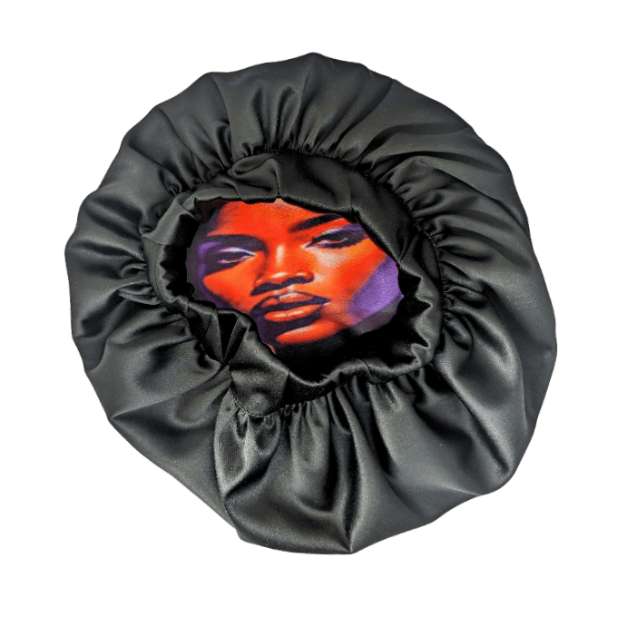 Nellie African Affirmations Satin Bonnet by Tribe Afrique