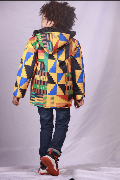 Original Kids African Jacket with removable hood Tribe Afrique