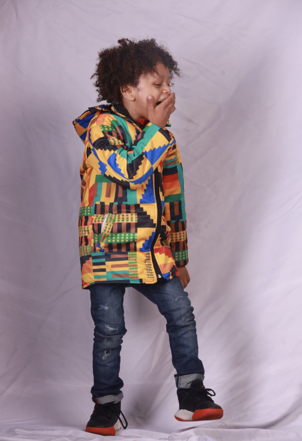 Original Kids African Jacket with removable hood Tribe Afrique
