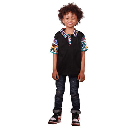 Kids Ndebele Reloaded African Heritage Shirt by Tribe Afrique