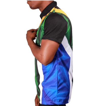 Proudly South African Flag African Heritage Golf Shirt by Tribe Afrique