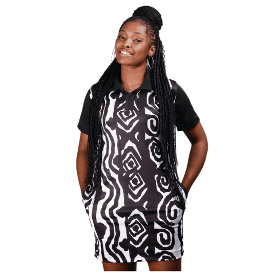 African Zebra print Heritage African Golfer Dress