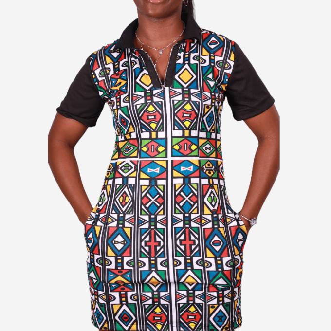 Ndebele Reloaded African Golfer Dress