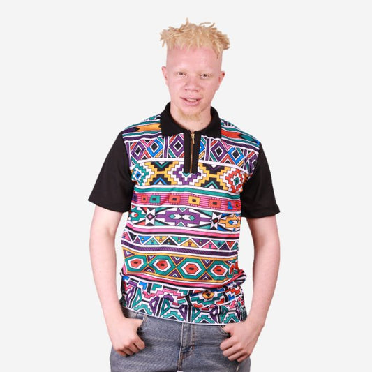 New Ndebele African Golf Shirt Tribe Afrique