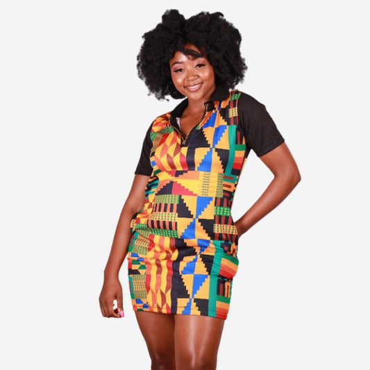 Kente Golfer Dress Tribe Afrique