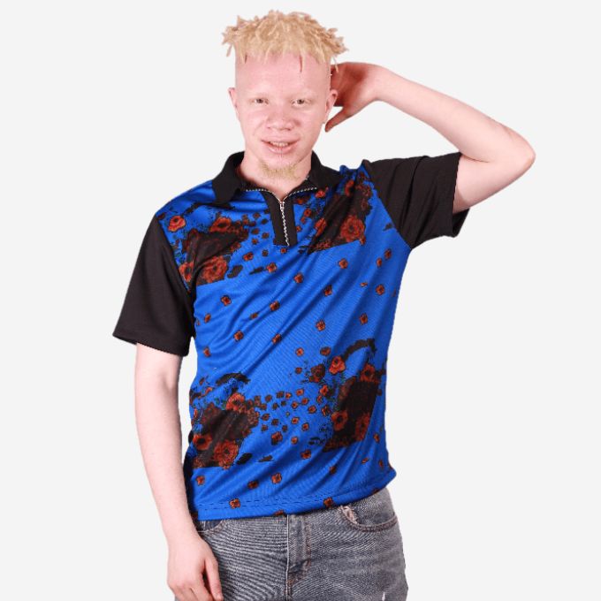 Blue Tsonga African Golf Shirt