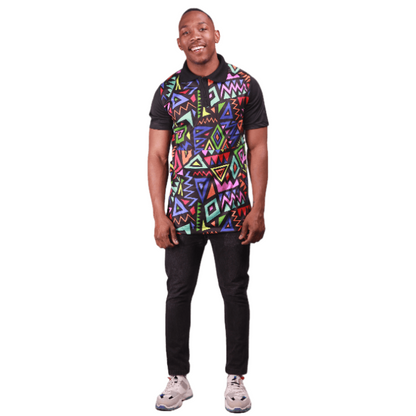 Gao African Heritage Golf Shirt by Tribe Afrique