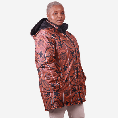 Sotho Fluorish Long Jacket with Removable hood