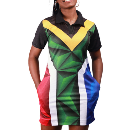 Proudly South African Flag Heritage African Golfer Dress