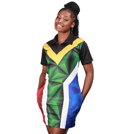 Proudly South African Flag Heritage African Golfer Dress Tribe Afrique
