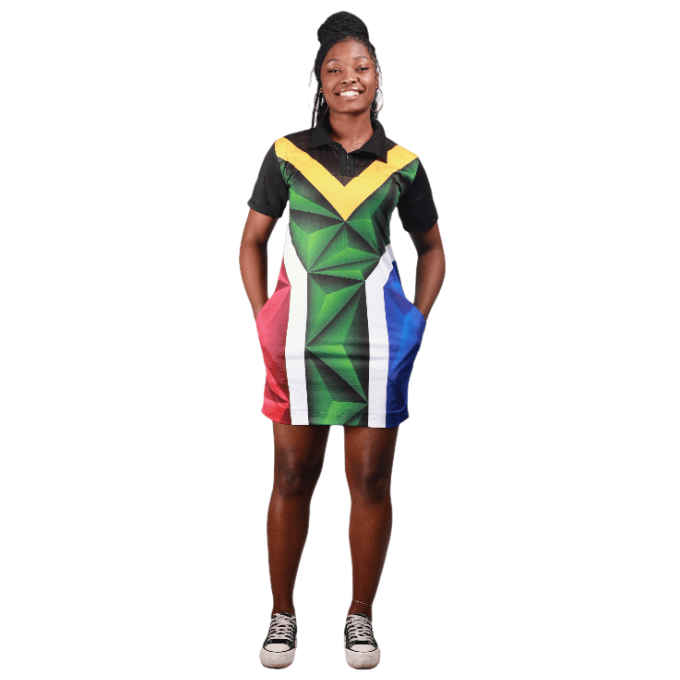 Proudly South African Flag Heritage African Golfer Dress Tribe Afrique