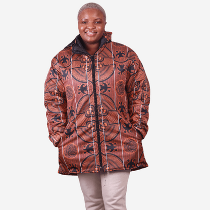 Sotho Fluorish Long Jacket with Removable hood