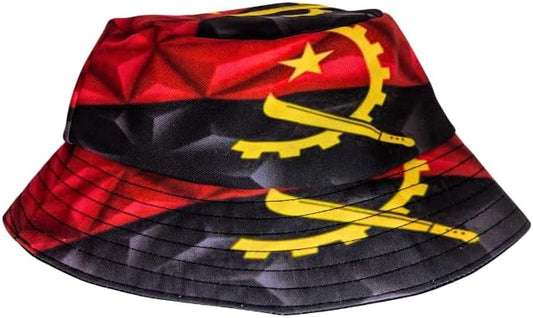 Adult size - Proudly Angolan flag Bucket hat by Tribe Afrique