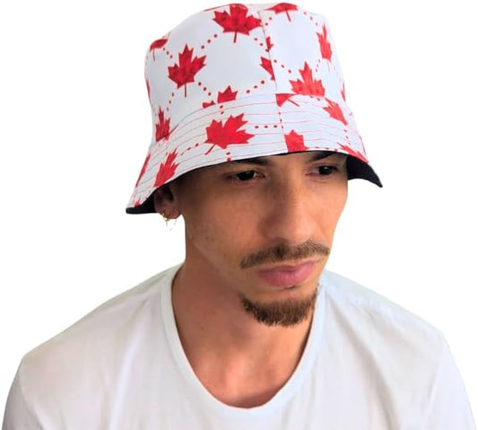 Proudly Canadian Flag African Bucket hat by Tribe Afrique