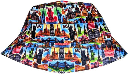 Famous American Landmarks African Bucket Hat by Tribe Afrique - Adult size