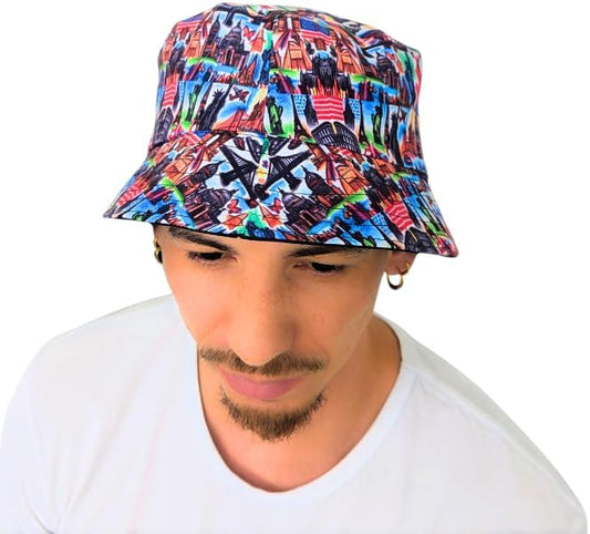 Famous American Landmarks African Bucket Hat by Tribe Afrique - Adult size