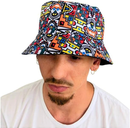 Kariuki Ndebele African Bucket Hat by Tribe Afrique - Adult size