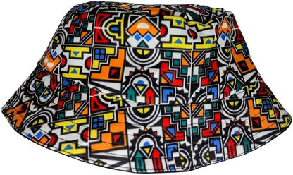 Kariuki Ndebele African Bucket Hat by Tribe Afrique - Adult size