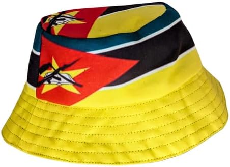 Proudly Mozambique Flag Reversible African Bucket Hat