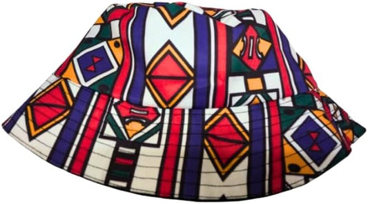 Adult size - Full Original Ndebele African Bucket hat by Tribe Afrique