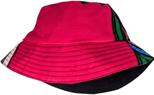 Adult size - Pink Venda African Bucket hat by Tribe Afrique